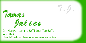 tamas jalics business card